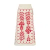 Raffya Women's White / Red Fraya Cross Hatch Embroidered Wrap Midi Skirt In White In White/red