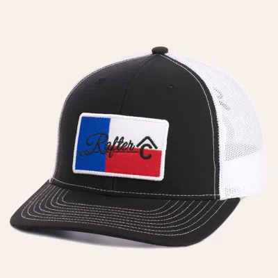 Rafter C Black Tx Flag Patch Cap