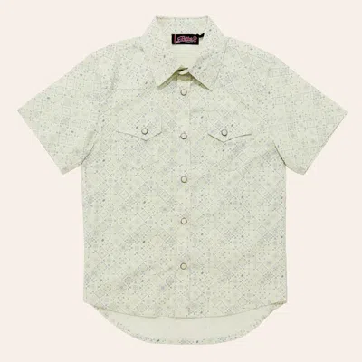 Rafter C Boys' Light Pastel Green Geo Print Pearl Snap Western Shirt In Lt Pastel Green