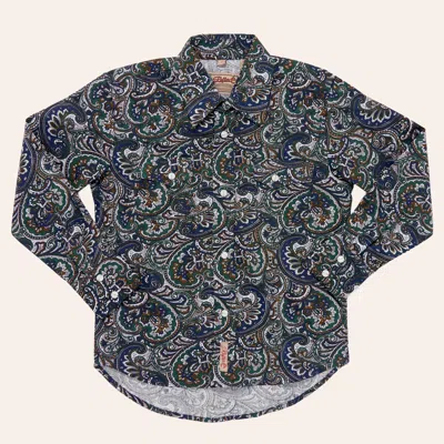Rafter C Boys' Multicolor Paisley Print Long Sleeve Pearl Snap Western Shirt