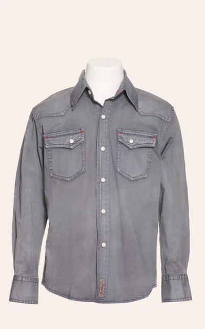 Rafter C Boys' Proflex45 Washed Gray Long Sleeve Stretch Western Shirt