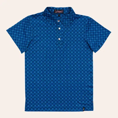 Rafter C Boys' Royal Blue Geo Print Polo Shirt