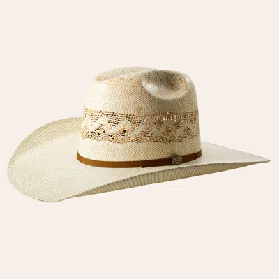 Rafter C Cowtown Tan Bangora Aztec Vented Crown Cowboy Hat In Brown