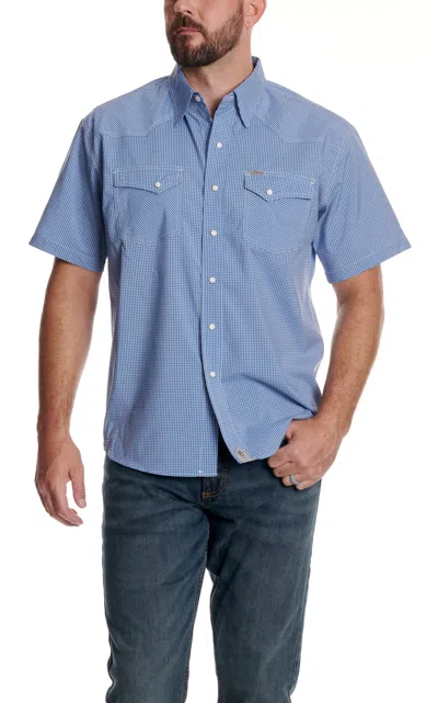 Rafter C Men's Angler Blue Gingham Fishing Shirt