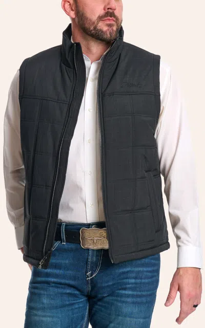 Rafter C Men's Black Quilted Puff Vest