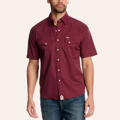 Rafter C Men's Burgundy Pearl Snap Western Shirt
