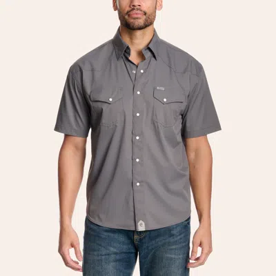 Rafter C Men's Gray Pearl Snap Western Shirt
