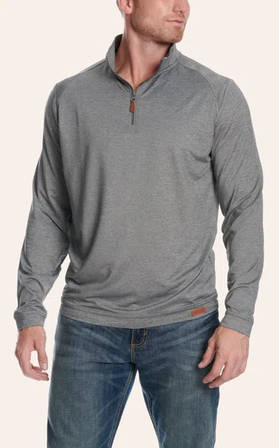 Rafter C Men's Heather Gray Quarter Zip Knit Sweater