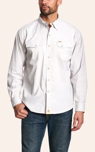 Rafter C Men's Khaki Gingham Shirt In Brown