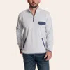 Rafter C Men's Light Gray Quarter-zip Pullover In Gray