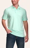 Rafter C Men's May Solid Aqua Polo Shirt In Blue