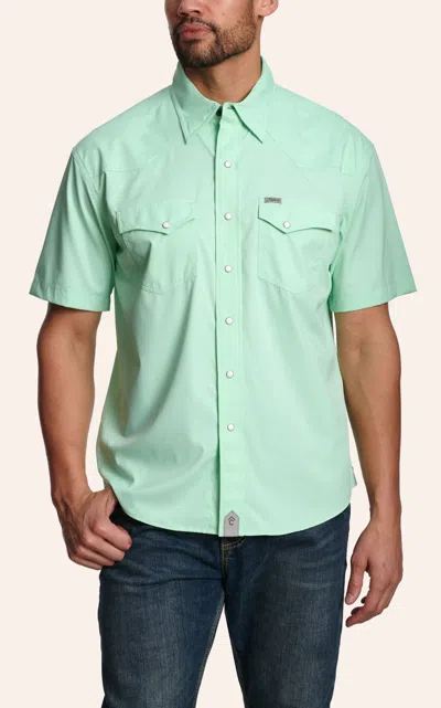 Rafter C Men's Mint Western Shirt In Green