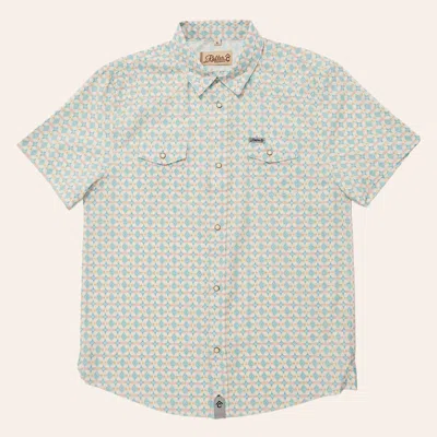 Rafter C Outdoors Boys' Blue Geo Print Pearl Snap Western Shirt