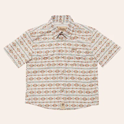 Rafter C Outdoors Boys' Multicolor Aztec Print Pearl Snap Western Shirt