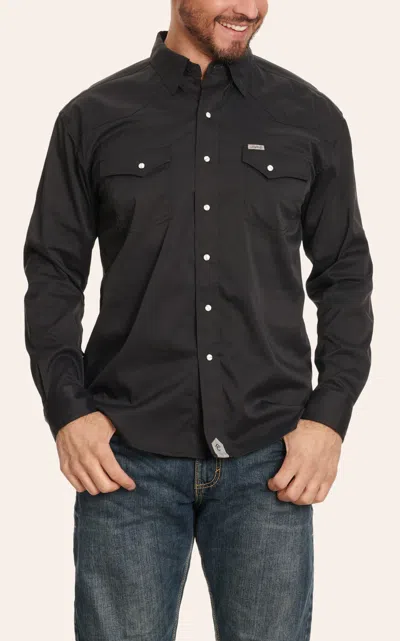 Rafter C Outdoors Men's Black Long Sleeve Lefty Fishing Shirt