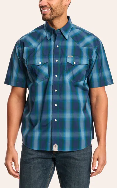 Rafter C Outdoors Men's Navy Plaid Fishing Shirt In Blue