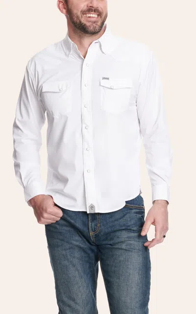 Rafter C Outdoors Men's White Long Sleeve Fishing Shirt