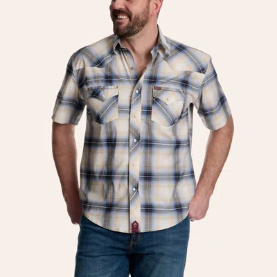 Rafter C Red Dirt Men's Brown Plaid Print Pearl Snap Western Shirt In Multi