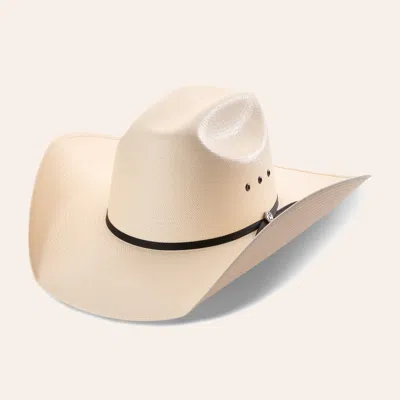Rafter C Shantung Ivory Cattleman Crown Straw Hat In Neutral