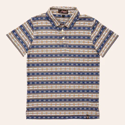 Rafter C Babies' Toddler Boys' Blue & Cream Aztec Stripe Print Polo Shirt