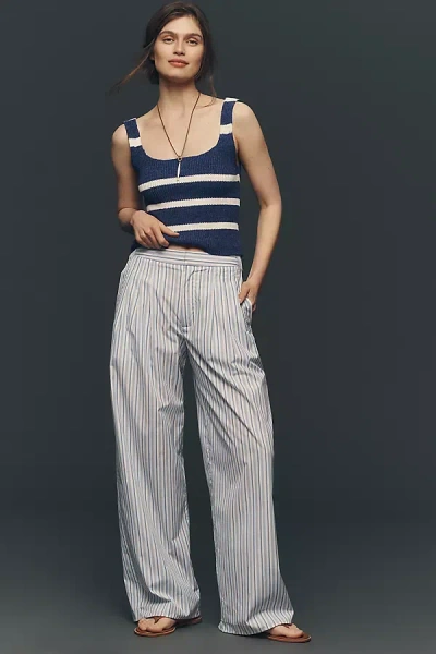 Rag & Bone 100% Cotton Chappell Poplin Pants In Blue