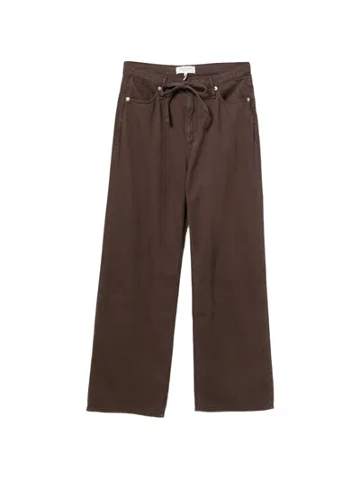 Rag & Bone 抽绳腰边阔腿牛仔裤 In 褐色