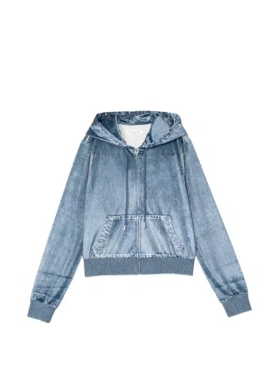 Rag & Bone Miramar Cropped Jacket In Blue