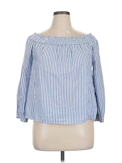 Pre-owned Rag & Bone 3/4 Sleeve Blouse In Blue