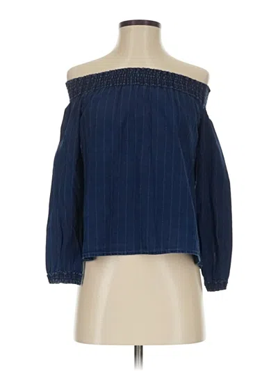 Pre-owned Rag & Bone 3/4 Sleeve Blouse In Blue