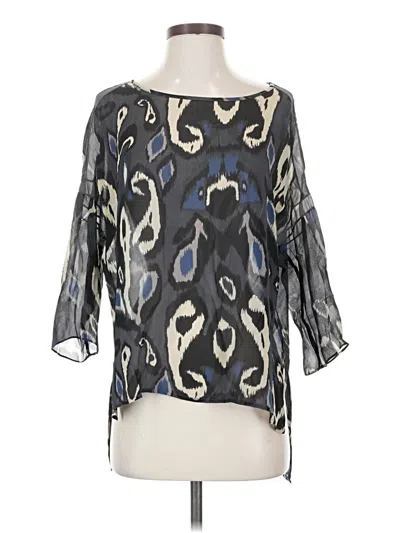 Pre-owned Rag & Bone 3/4 Sleeve Blouse In Silver