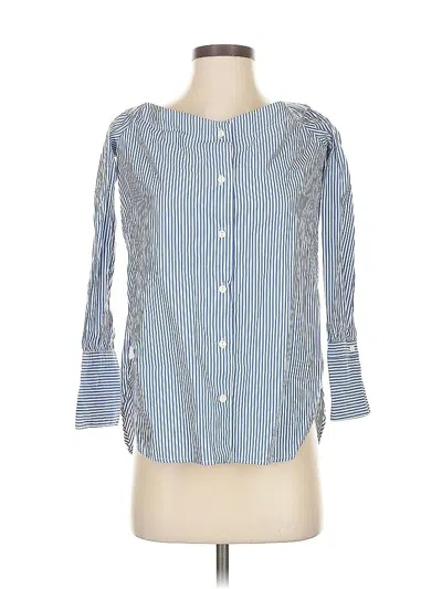 Pre-owned Rag & Bone 3/4 Sleeve Button Down Shirt In Blue