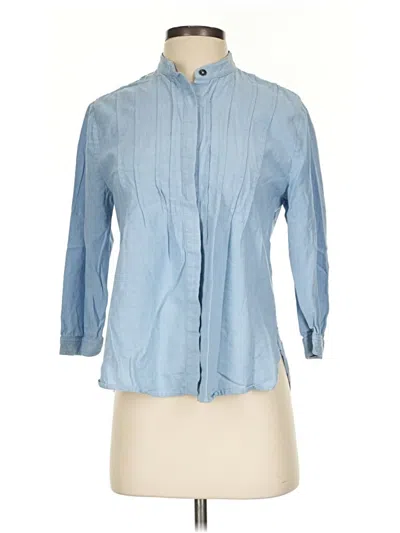Pre-owned Rag & Bone 3/4 Sleeve Button Down Shirt In Blue