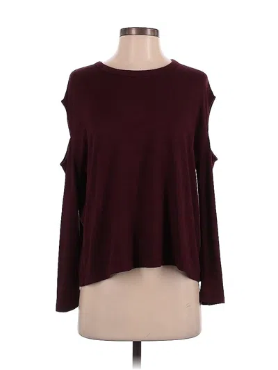 Pre-owned Rag & Bone 3/4 Sleeve T-shirt In Burgundy