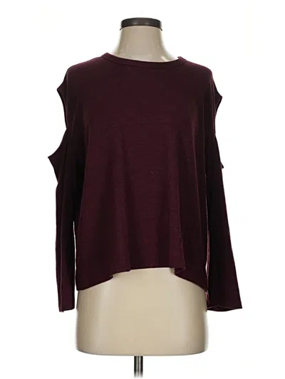 Pre-owned Rag & Bone 3/4 Sleeve T-shirt In Burgundy