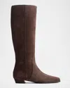 Rag & Bone 35mm Joni Suede Knee-high Boots In Brown