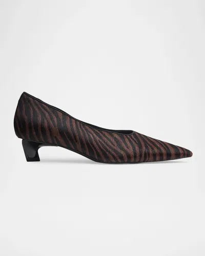 Rag & Bone 40mm Paloma Zebra Calf Hair Pumps In Multi