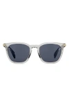 Rag & Bone 50mm Rectangular Sunglasses In Blue
