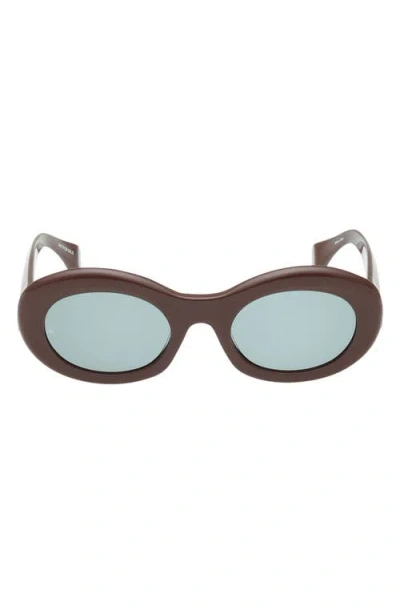 Rag & Bone 51mm Oval Sunglasses In Brown