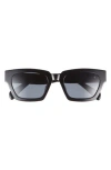 Rag & Bone 51mm Rectangle Sunglasses In Black