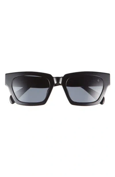 Rag & Bone 51mm Rectangle Sunglasses In Black