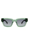 Rag & Bone 51mm Rectangle Sunglasses In Green