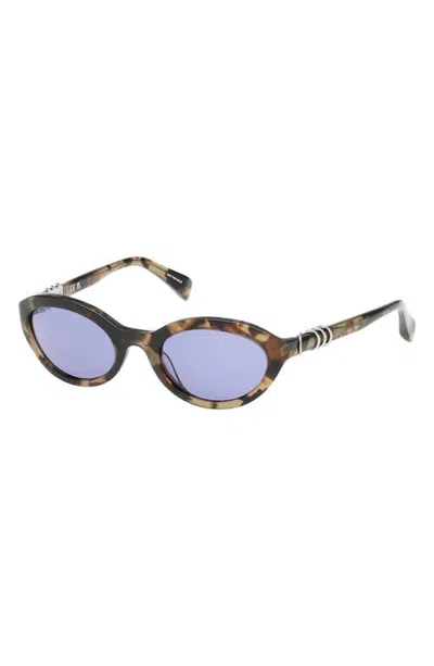 Rag & Bone 52mm Oval Sunglasses In Brown