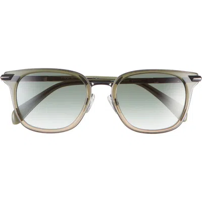 Rag & Bone 52mm Polarized Square Sunglasses In Green