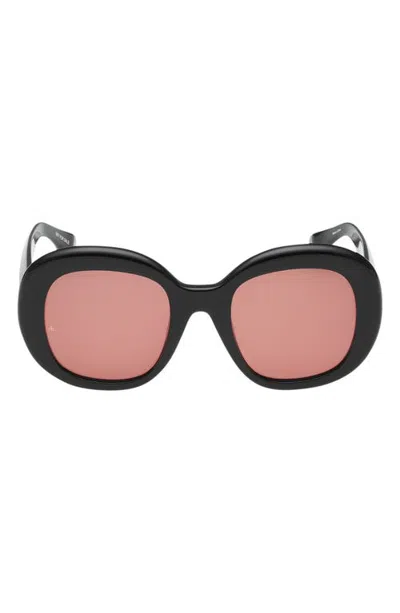 Rag & Bone 52mm Round Sunglasses In Black