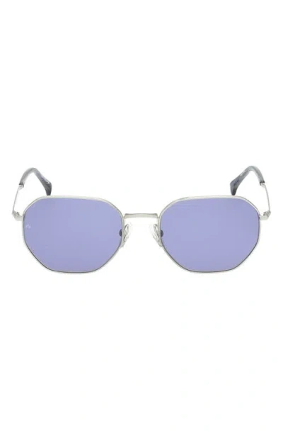 Rag & Bone 53mm Geometric Sunglasses In Blue
