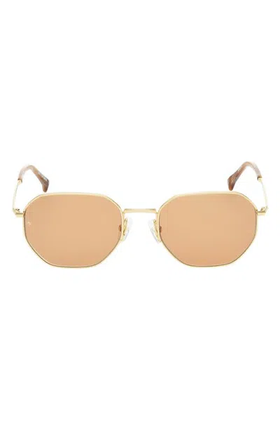 Rag & Bone 53mm Geometric Sunglasses In Gold