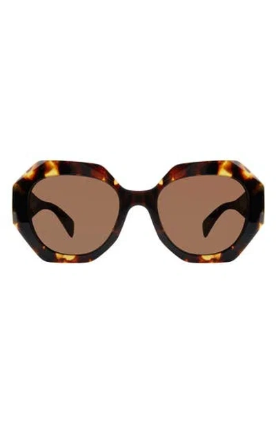 Rag & Bone 53mm Rectangular Sunglasses In Brown
