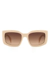 Rag & Bone 54mm Gradient Rectangular Sunglasses In Brown