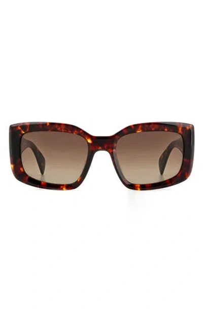 RAG & BONE RAG & BONE 54MM GRADIENT RECTANGULAR SUNGLASSES