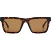 Rag & Bone 54mm Rectangular Sunglasses In Brown
